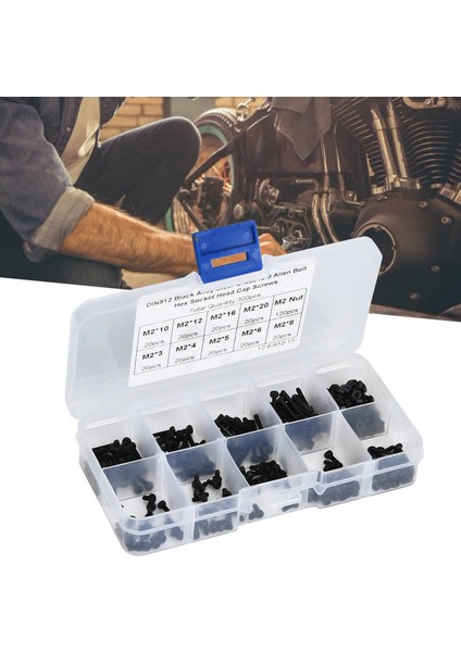 300 Adet M2 Paslanmaz Çelik Altıgen Vida Somunları Cıvata Kapağı Soket Çeşitler Kutusu Yeni (Yurt Dışından) indirimleri