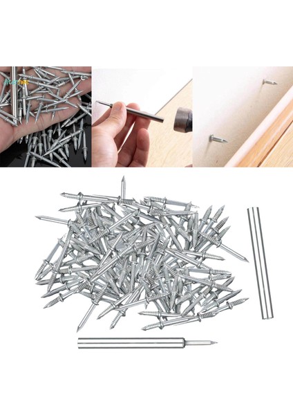 300 Adet Çift Kafa Süpürgelik Ipliği Çivisi Süpürgelik Kanepe Dikişsiz Çivi (Yurt Dışından)