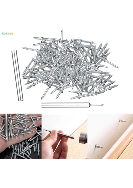 300 Adet Çift Kafa Süpürgelik Ipliği Çivisi Süpürgelik Kanepe Dikişsiz Çivi (Yurt Dışından) fiyatları