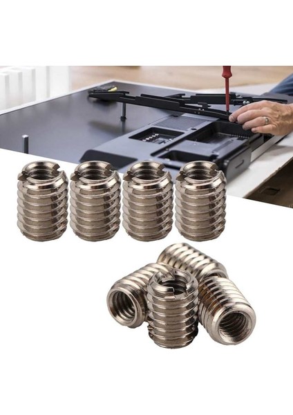 10 Adet Paslanmaz Çelik Konu Ekler Azaltıcı Somun Dişi M4X0.7 Erkek M6X1.0 8mm Uzunluk ile (Yurt Dışından)