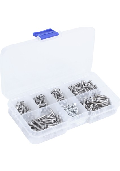 250 Adet Aksesuar: 20 Adet Kanatlı Somun Kelebek Somun Gümüş, M3X0.5MM & 230 Adet M3 Hex Hex Sürücü Düğme Başlığı Soket Kapak Cıvataları Vidalar Somunlar Çeşitler Kiti (Yurt Dışından)