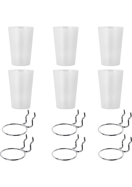 Takım Halkalı Pegboard Kovaları Stil Pegboard Kancaları Pegboard Bardak Pegboard Bardak Tutucu Aksesuarları Şeffaf (Yurt Dışından)