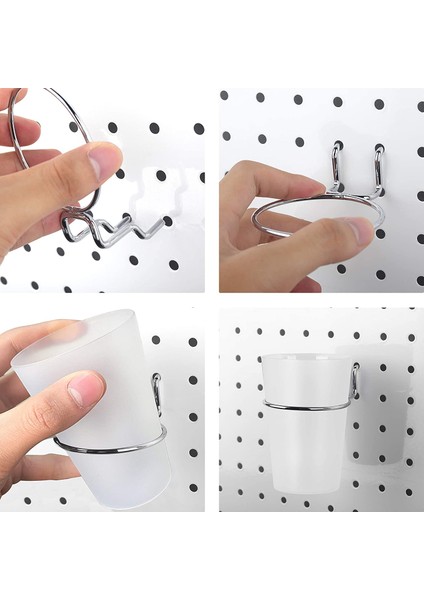 Takım Halkalı Pegboard Kovaları Stil Pegboard Kancaları Pegboard Bardak Pegboard Bardak Tutucu Aksesuarları Şeffaf (Yurt Dışından) modelleri