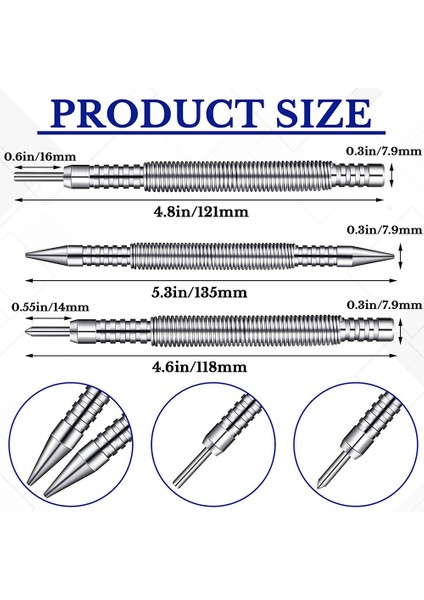 Adet Çivi Seti ve Menteşe Pimi Aracı Merkezi Yumruk Yaylı Çivi Seti Kapı Için 1/32 Inç 1/16 Inç Çift Kafa, 1/8 Inç (Yurt Dışından) indirimleri