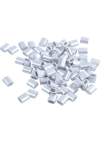 Flyeer 2mm Alüminyum Çift Delikli Tel Halat Kelepçe Klip Kol 80 Adet (Yurt Dışından) fiyatları