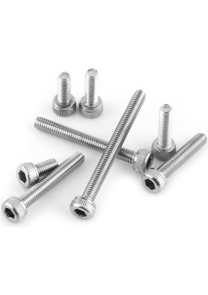 160 Altıgen Başlı Vidalar 304 Paslanmaz Çelik Metrik Dişli Iç Altıgen M3 x 6 8 10 12 16 20 25 30 mm (Yurt Dışından)