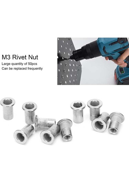 M3 Perçin Somunu 50 Adet Paslanmaz Çelik Kaburga Bağlantı Elemanı Donanım Endüstriyel Malzemeler (Yurt Dışından) fırsatları