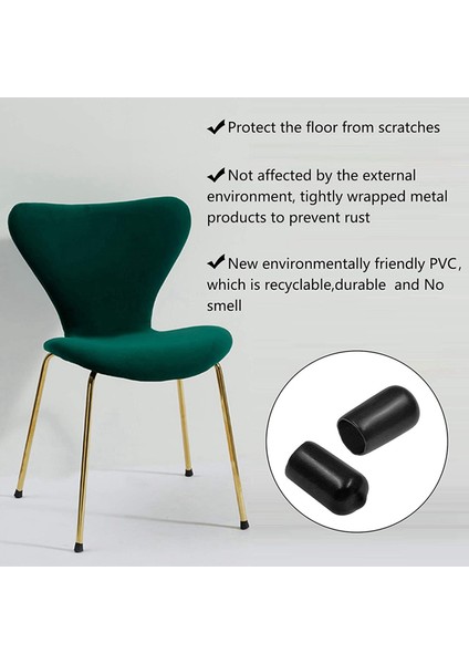 50 Adet Kauçuk Uç Kapakları 16MM Id Pvc Yuvarlak Boru Cıvata Kapatma Başlığı Vida Konu Koruyucuları Siyah (Yurt Dışından) fiyatları