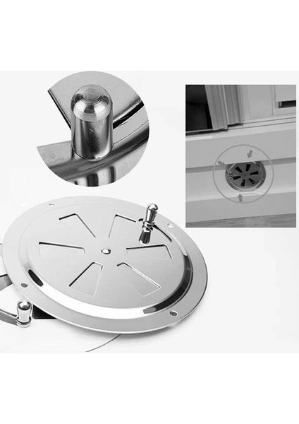 Inç Paslanmaz Çelik Yuvarlak Hava Panjuru Havalandırması ve Yan Düğme Açma Izgarası Kapağı (Yurt Dışından) fiyatları