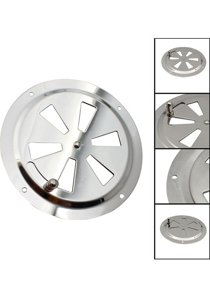 Inç Paslanmaz Çelik Yuvarlak Hava Panjuru Havalandırması ve Yan Düğme Açma Izgarası Kapağı (Yurt Dışından) fırsatları