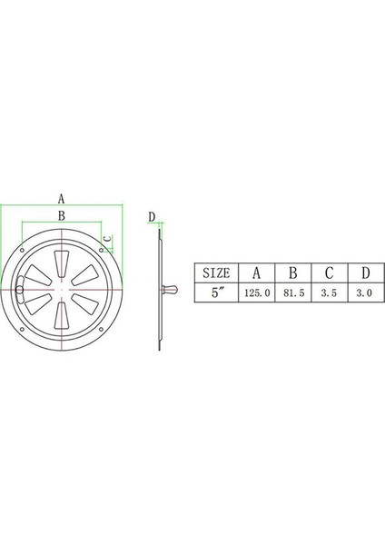 Inç Paslanmaz Çelik Yuvarlak Hava Panjuru Havalandırması ve Yan Düğme Açma Izgarası Kapağı (Yurt Dışından) indirimleri