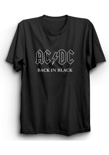 Acdc, Back In Black, Rock, Metal Tişört