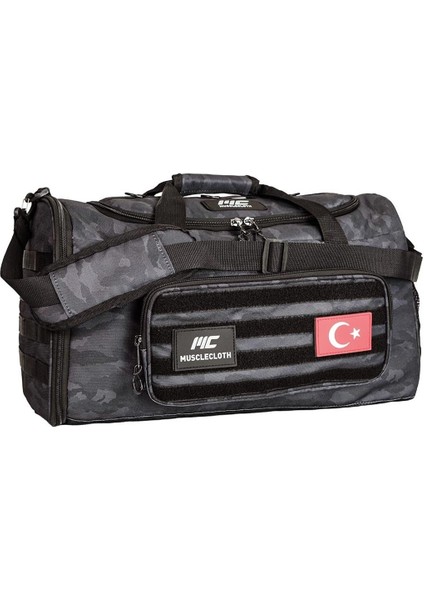 Tactical Duffel Bag Silindir Çanta Siyah Kamuflaj