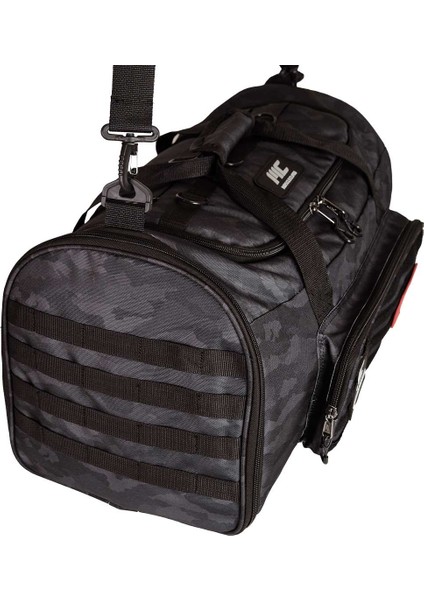 Tactical Duffel Bag Silindir Çanta Siyah Kamuflaj