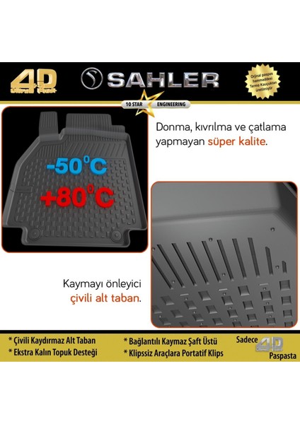 Seat Leon 2 2006-2012 /altea 2004-2015 Sahler 4,5d Havuzlu Paspas fiyatları