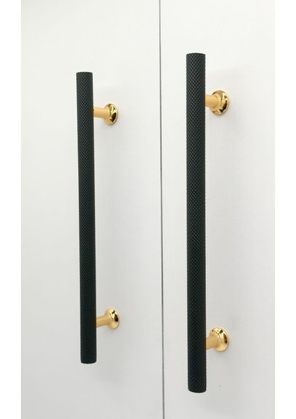 Mobilya Dolap Kulpu Mutfak Çekmece Kulpu Çizgili Dal Siyah Gold 224 mm ( 22,4 cm ) 2 Adet fiyatları