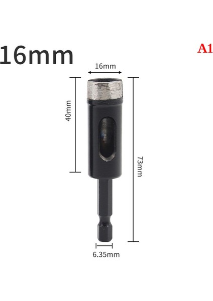 6-16MM Altıgen Saplı Vakum Lehimli Elmas Kuru Matkap Uçları Delik Testere Kesici Aletler Sevıch (Yurt Dışından)