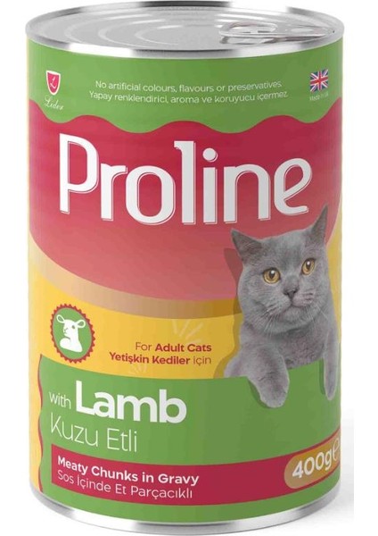 Pro Line Kuzulu Gravy Yetişkin Kedi Konserve Maması 400 gr