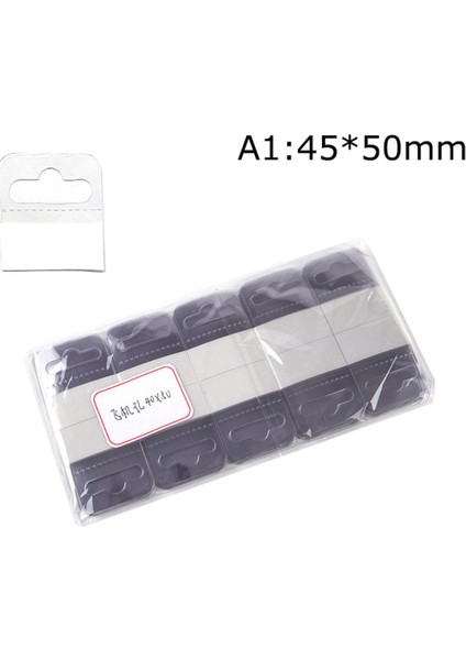 100 Adet Pvc Yuvası Delik Yapışkanlı Etiketler Asmak Kanca Mal Kutusu Çanta Askıları Ekran Podazz (Yurt Dışından)