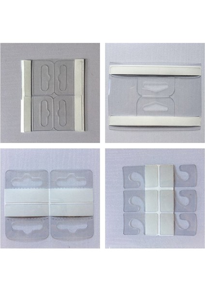 100 Adet Pvc Yuvası Delik Yapışkanlı Etiketler Asmak Kanca Mal Kutusu Çanta Askıları Ekran Podazz (Yurt Dışından) fırsatları
