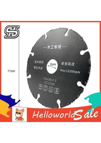 Helloworld Ağaç Işleme Testere Bıçağı Anti-Deforme Ahşap Kesme Diski Kesici Bıçak (Yurt Dışından)