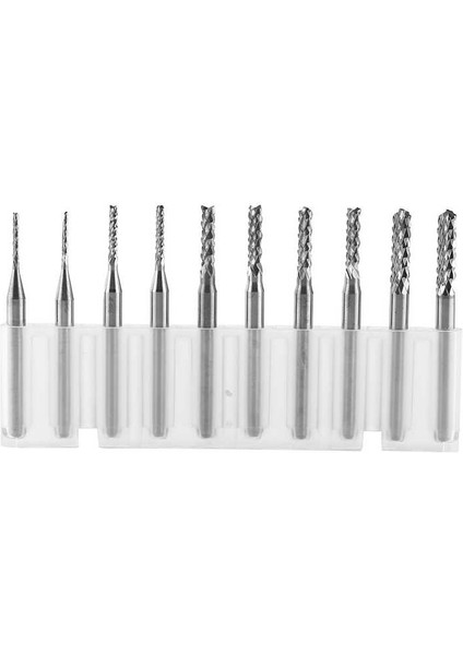 Karbür End Mill 10 Adet Tungsten Gravür Uçları Freze Kesici Kesme Edge1.0 1.5 2.0 2.5 3.0mm (Yurt Dışından)