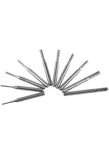 Karbür End Mill 10 Adet Tungsten Gravür Uçları Freze Kesici Kesme Edge1.0 1.5 2.0 2.5 3.0mm (Yurt Dışından)