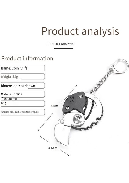 Mini Açık Katlanır Bıçak, Çok Fonksiyonlu Bozuk Para Bıçağı, Çok Amaçlı Taşınabilir Anahtarlık (Yurt Dışından) fırsatları