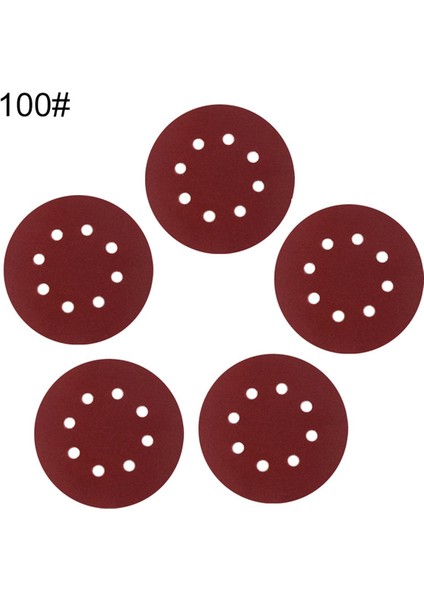 Adet 40-240 Grit 125MM Yuvarlak Parlatma Zımpara Kağıdı 8 Delik Zımpara Diski Sayfaları (Yurt Dışından)