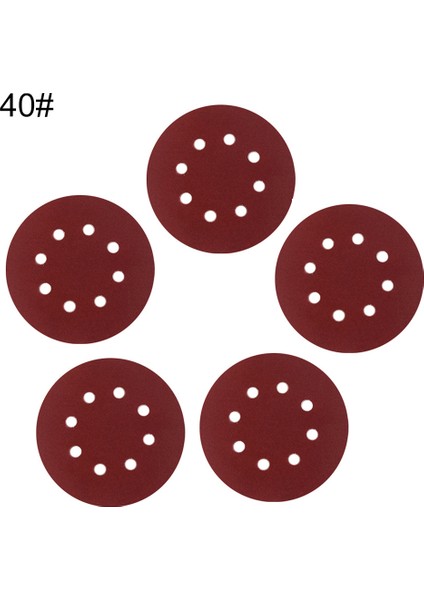 Adet 40-240 Grit 125MM Yuvarlak Parlatma Zımpara Kağıdı 8 Delik Zımpara Diski Sayfaları (Yurt Dışından)