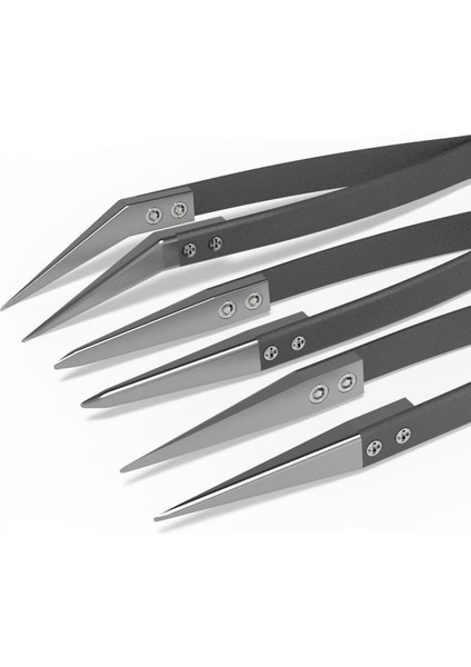 Srıwen Siyah Seramik Cımbız Seti - Antistatik, Korozyon Önleyici, Antimanyetik, Yüksek Isıya Dayanıklı (3 Paket) (Yurt Dışından)