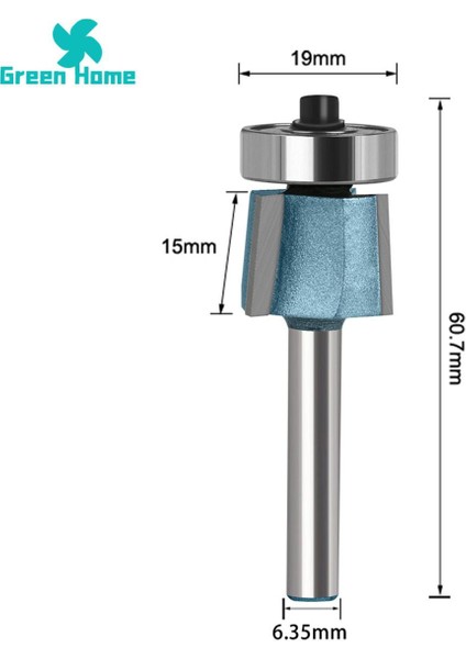 Green Home Shank Kenar Kesici Korozyona Dirençli Yuvarlak Kenar Köşesi Yuvarlama Yönlendirici Kesici (Yurt Dışından)