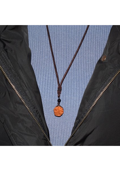 Hobborn Klasik Nepal Rudraksha Kadın Kolye Doğal Boncuklu El Yapımı Erkekler Buda Meditasyon Kolye Kolye Charm Takı (Yurt Dışından)