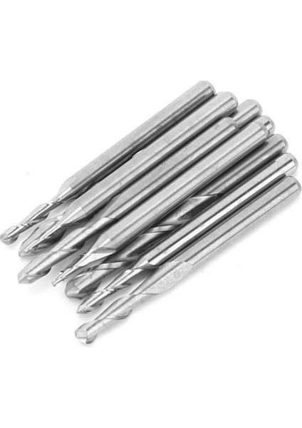 Cnc Gravür Aracı Bit 10 Adet Freze Kesici Çimentolu Karbür Topu Kafa Spiral Tip Makine 1.0-3.175MM (Yurt Dışından)