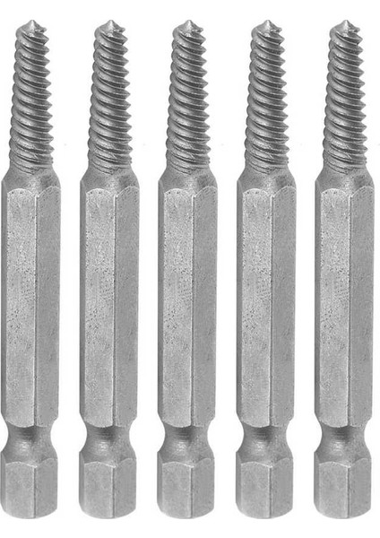 Donanım Parçaları 5 Adet 61MM Vida Çıkarıcı Kırık Hasarlı Saplama Sökücü Matkap Uçları Altıgen Kolu Yüksek Hız Çeliği (Yurt Dışından)