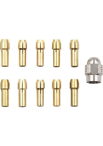 11 Adet/takım Mini Matkap Pirinç Pens Chuck Uçları Döner Alet Için 0.5-3.2mm Sevıch (Yurt Dışından) modelleri