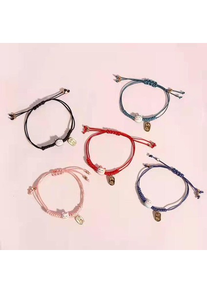 El Yapımı Seramik Renkli Halat Şanslı Kedi Bilezik Kadın Kızlar Için Doğum Günü Hediyesi Charm Püskül Moda Maneki Neko Çift Bilezik (Yurt Dışından)