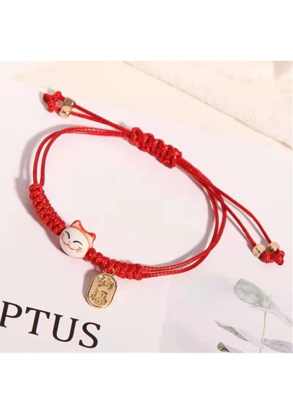 El Yapımı Seramik Renkli Halat Şanslı Kedi Bilezik Kadın Kızlar Için Doğum Günü Hediyesi Charm Püskül Moda Maneki Neko Çift Bilezik (Yurt Dışından) fiyatları