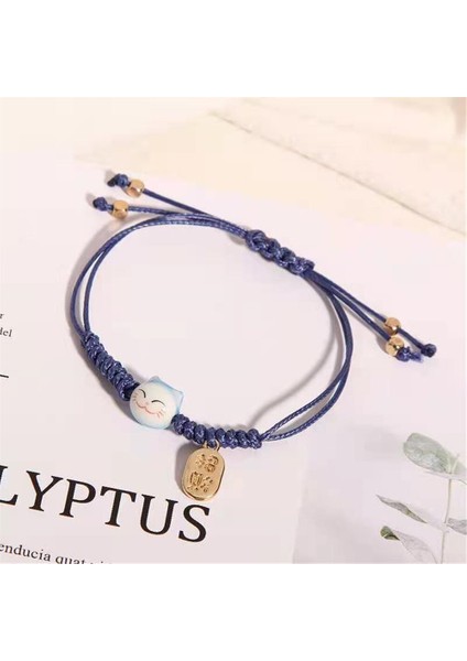 El Yapımı Seramik Renkli Halat Şanslı Kedi Bilezik Kadın Kızlar Için Doğum Günü Hediyesi Charm Püskül Moda Maneki Neko Çift Bilezik (Yurt Dışından) modelleri