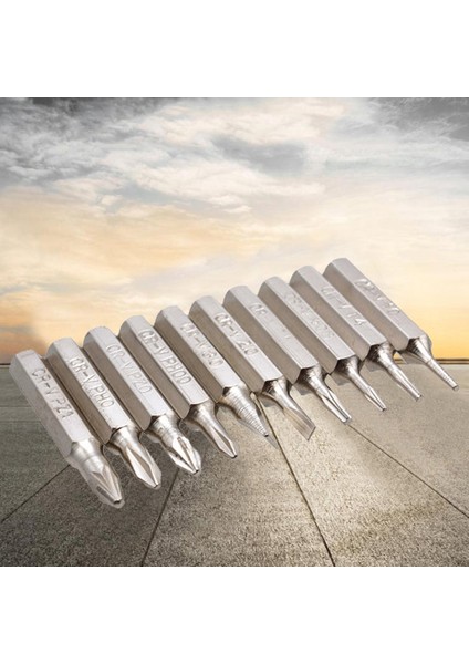 10 Adet 4mm Hex Tek Torx Çapraz Oluklu Kafa Tornavida Matkap Ucu El Aleti (Yurt Dışından)