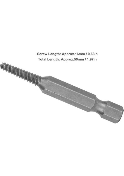 Vida Çıkarıcı 5 Adet Kırık Hasarlı Cıvata Hex Shank Elektrikli Kolay Çıkarılabilir Temizleme Aracı (Yurt Dışından)