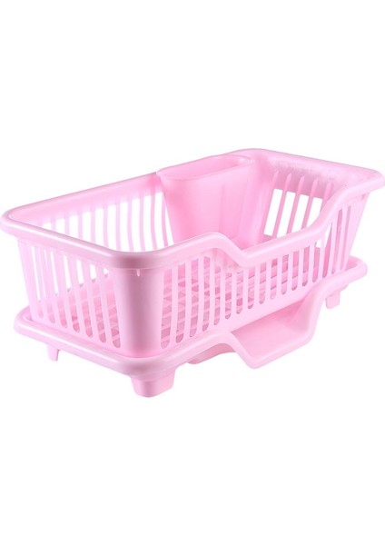 Çevresel Plastik Mutfak Lavabo Bulaşık Damlalıklı Set Raf Yıkama Tutucu Sepet Organizatör Tepsi, Yaklaşık 17,5 x 9,5 x 7 Inç (Pembe) (Yurt Dışından) modelleri