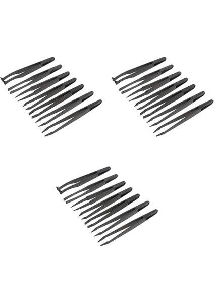 21 Adet Siyah Plastik Antistatik Düz Tabanlı Üst Uç Cımbız El Alet Seti (Yurt Dışından)