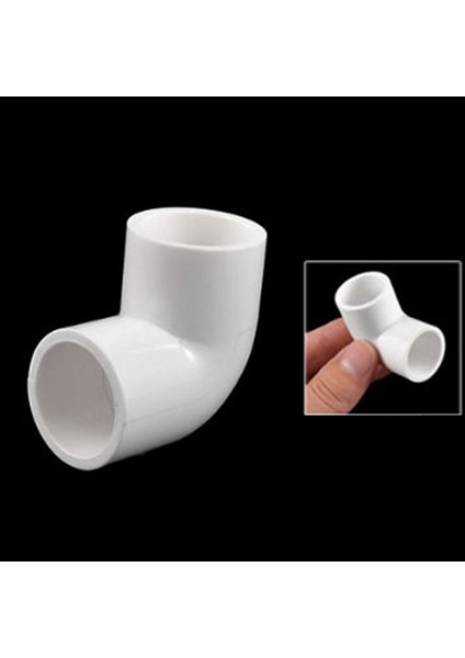 20MM Pvc Tee 3 Yollu Su Borusu Boru Adaptör Konnektörleri Beyaz 5 Adet ve Çap 90 Açı Derece Dirsek Konnektörü 5 Adet (Yurt Dışından)