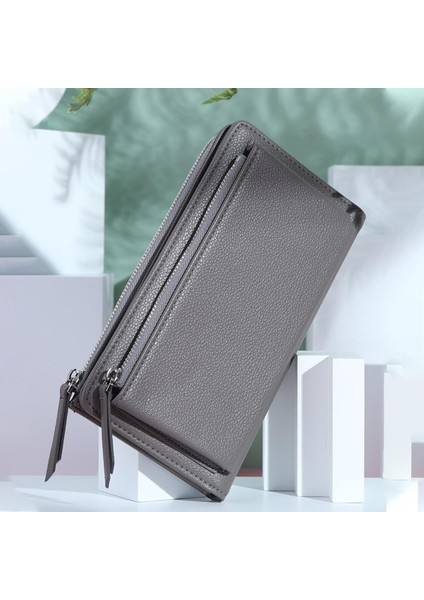 Locikeiy Bayanlar Fermuar Çanta Büyük Kapasiteli Pratik El Cüzdanı Kadın Pu Moda Kadın Uzun Bölüm Cüzdan Kadın Cüzdan (Yurt Dışından)