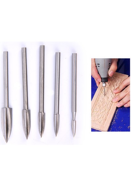 5 Adet/takım Ahşap Oyma ve Gravür Matkap Ucu Freze Kesici Oyma Kök Araçları Güneş Işığı Süper Mağaza (Yurt Dışından) modelleri