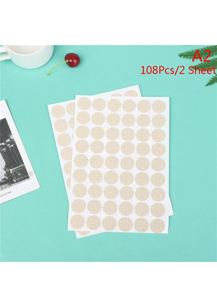 108 Adet 15MM Kendinden Yapışkanlı Dekoratif Filmler Mobilya Vidalı Kapatma Kapakları Çıkartmalar Güneş Işığı Süper Mağaza (Yurt Dışından)