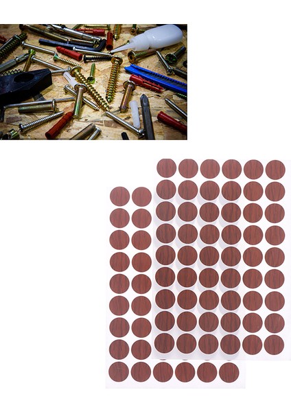 108 Adet 15MM Kendinden Yapışkanlı Dekoratif Filmler Mobilya Vidalı Kapatma Kapakları Çıkartmalar Güneş Işığı Süper Mağaza (Yurt Dışından) indirimleri