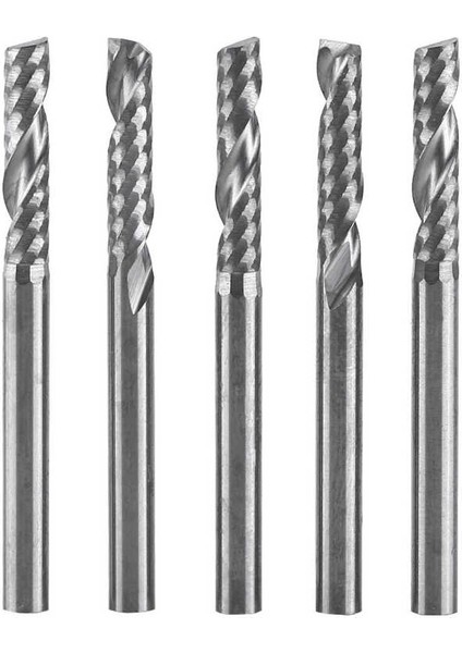 Parmak Freze Kesicisi Düz Şaft Tek Kenarlı 3.175MM Şaft Çapı Kesme 12MM Kenar Uzunluğu Tungsten Çeliği 5 Adet (Yurt Dışından)