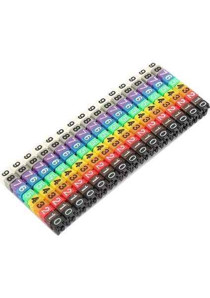 Klipsli Dize Kablo Işaretleyici Kutulu Plastik Numara Numarası Tel Etiket Tüp Seti Renk Kablo Işaretleyici (150 Adet Kcm-1.5mm) (Yurt Dışından) modelleri